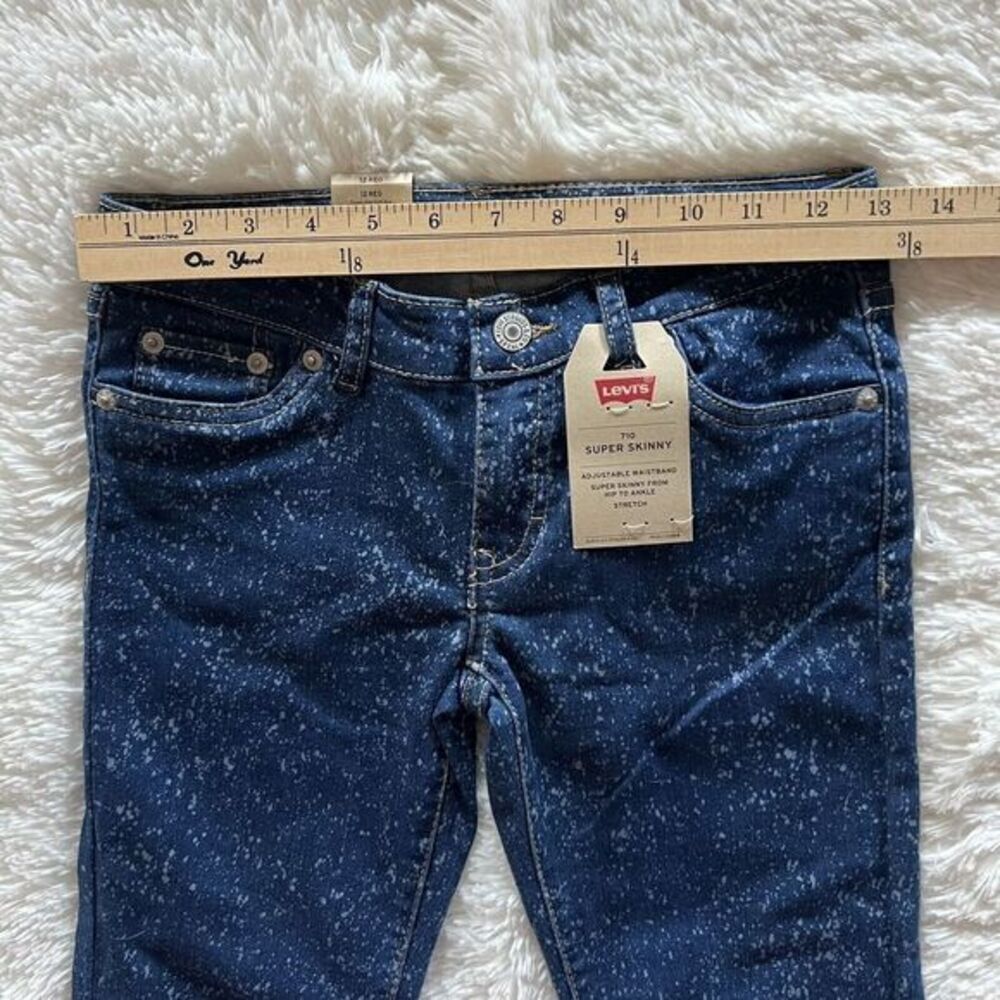 LEVI'S 710 Girl Jeans Super Skinny  Size 12‎ REG Stretch Adjustable Waistband - Picture 9 of 16